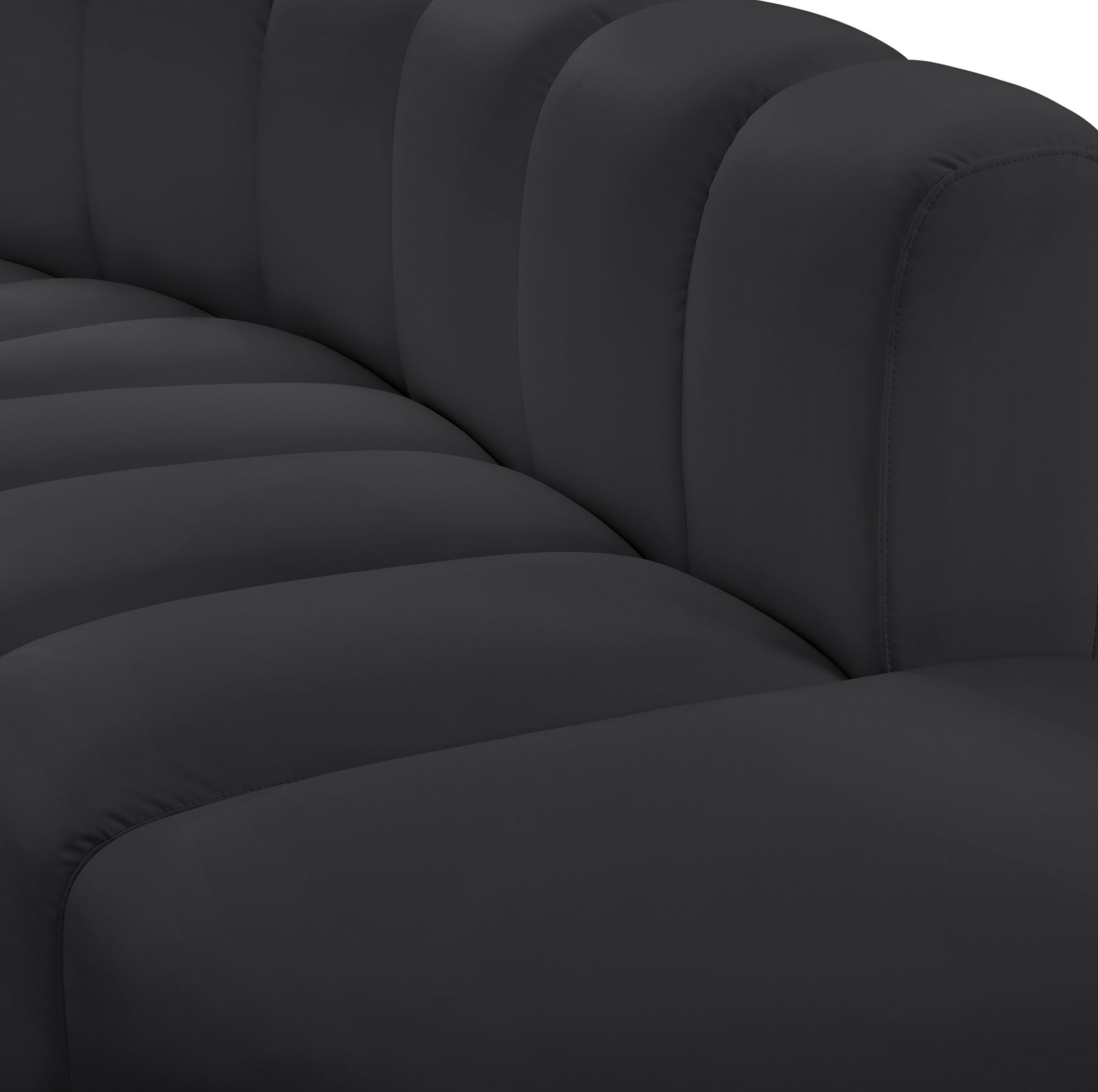 Arc - Faux Leather 4 Piece L-Shaped Modular Sofa