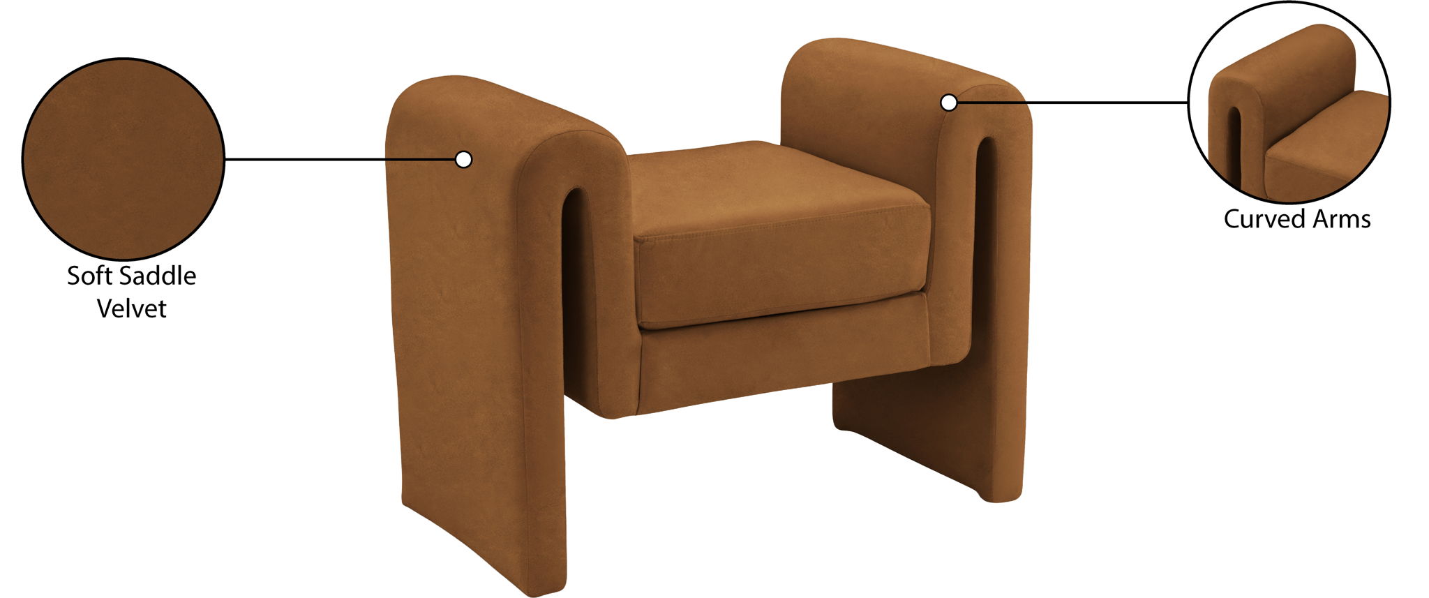 Sloan - Velvet Bench