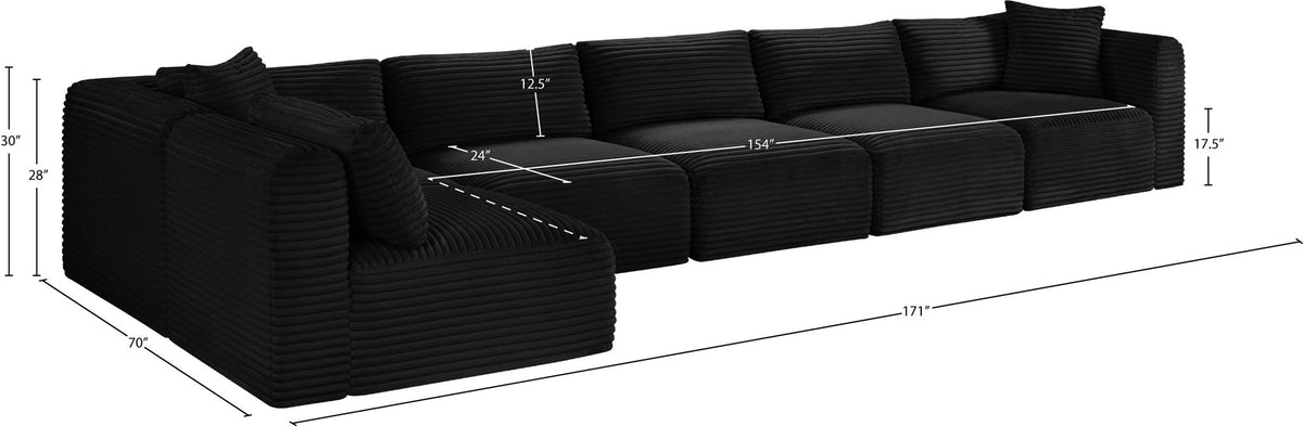 Shaggy - 6 Piece Modular Sectional