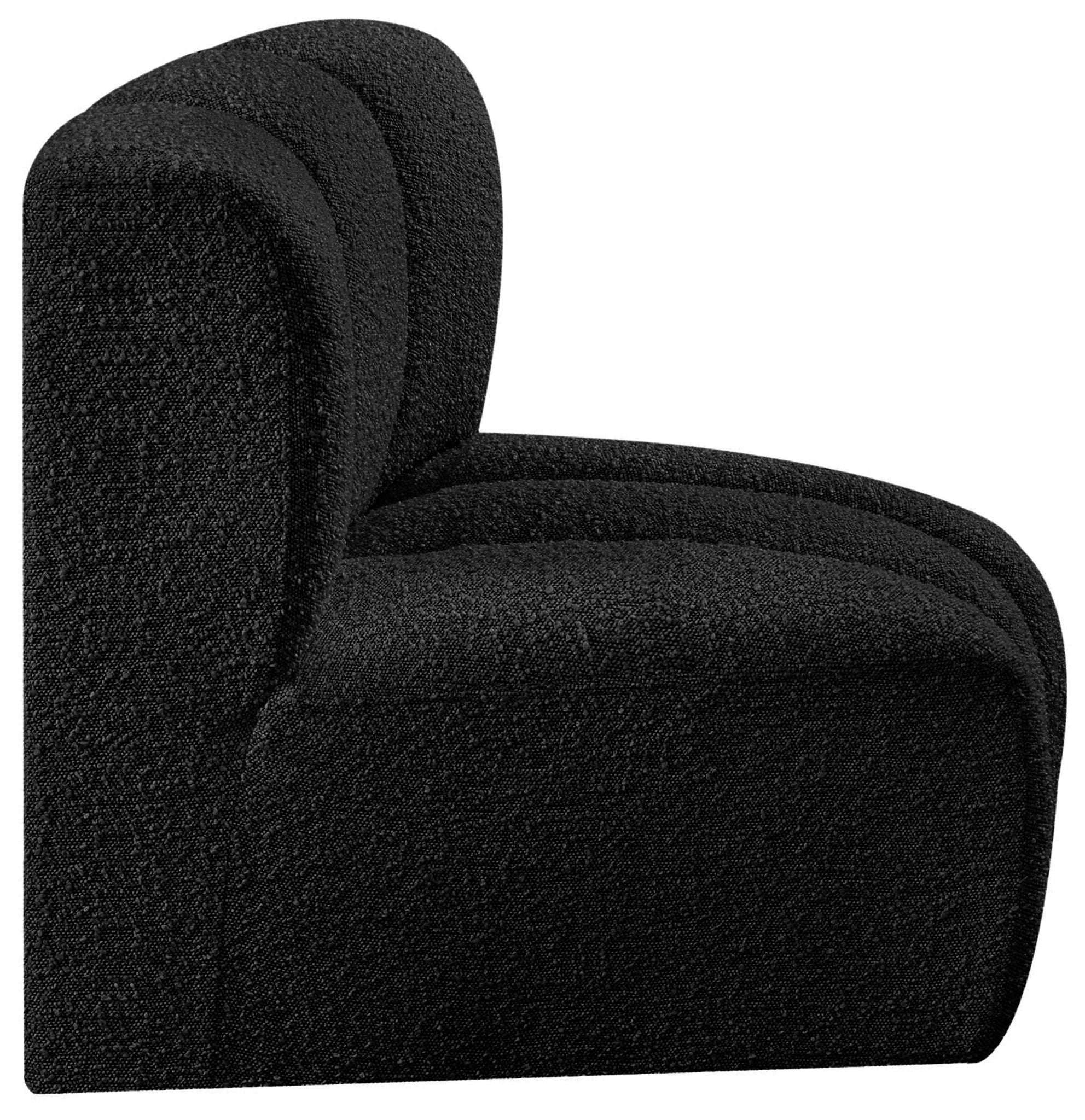 Arc - Boucle Fabric Curved Corner Chair