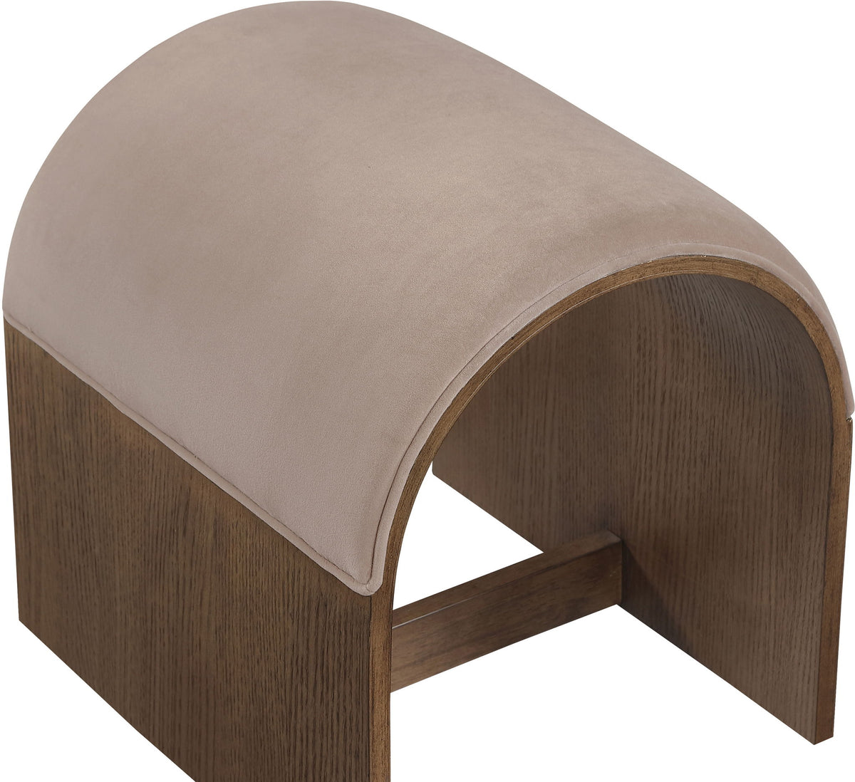Sable - Velvet Performance Fabric Upholstered Bench