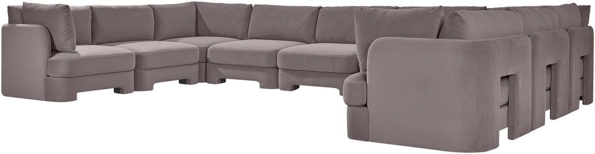Hammond - Velvet Performance Fabric Upholstered 9 Piece Sectional