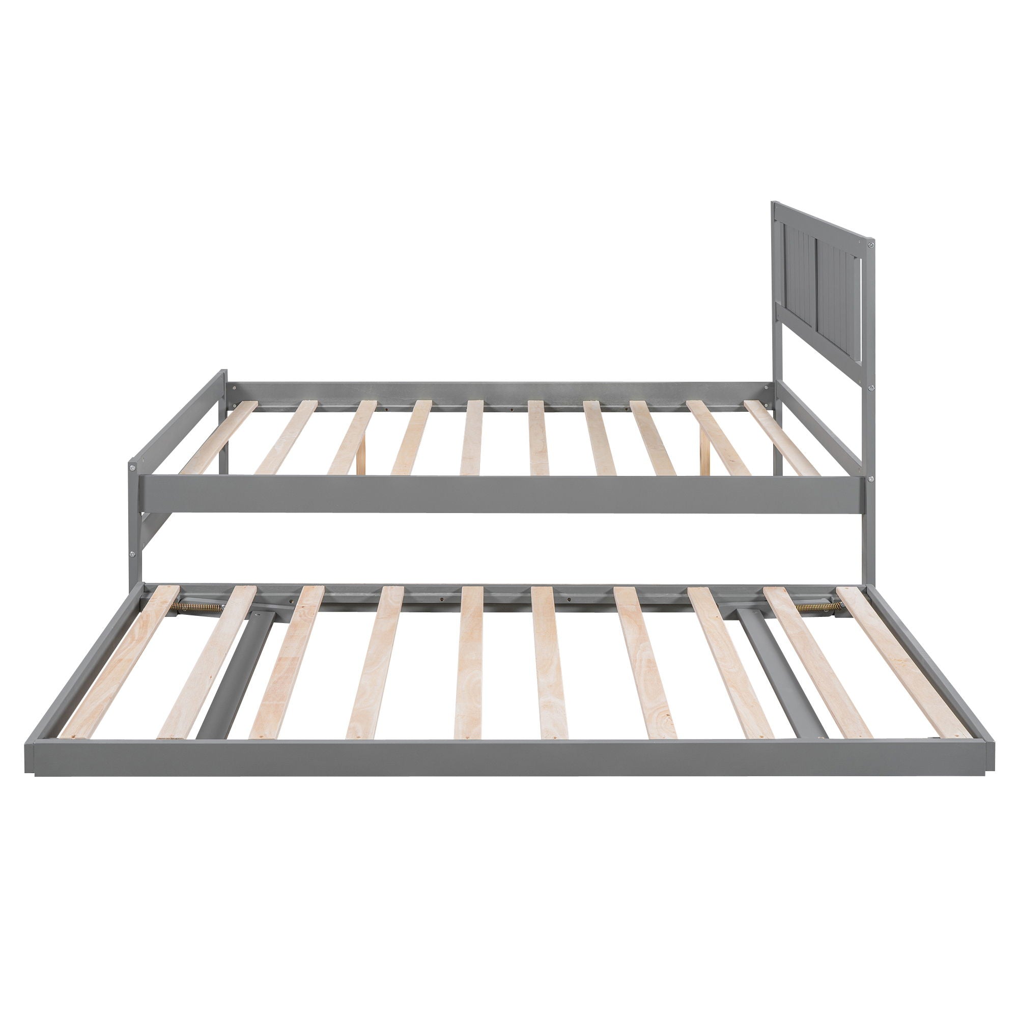 Platform Bed With Adjustable Trundle