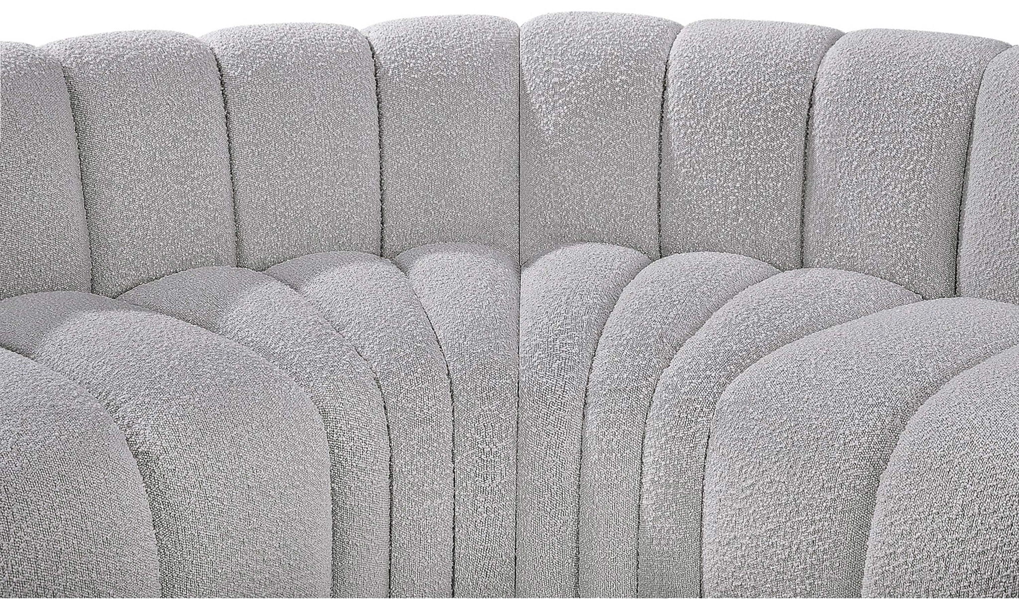 Arc - Boucle Fabric 4 Piece U-Shaped Modular Sofa