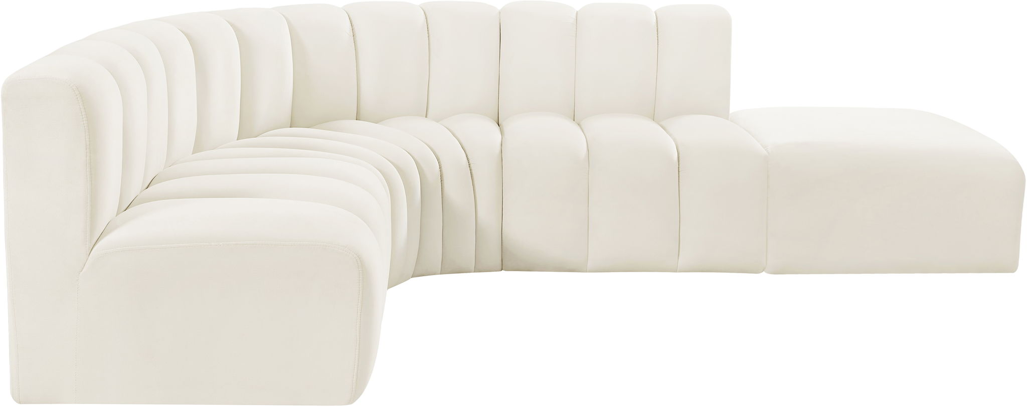 Arc - Velvet 5 Piece Corner Modular Sofa