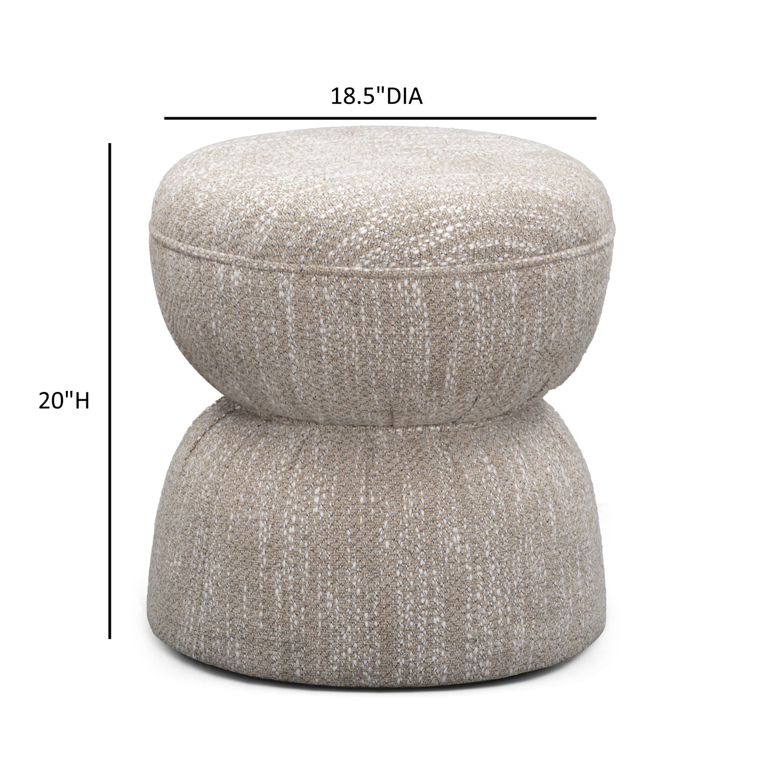 Tomlin - Gaming Ruched Ottoman