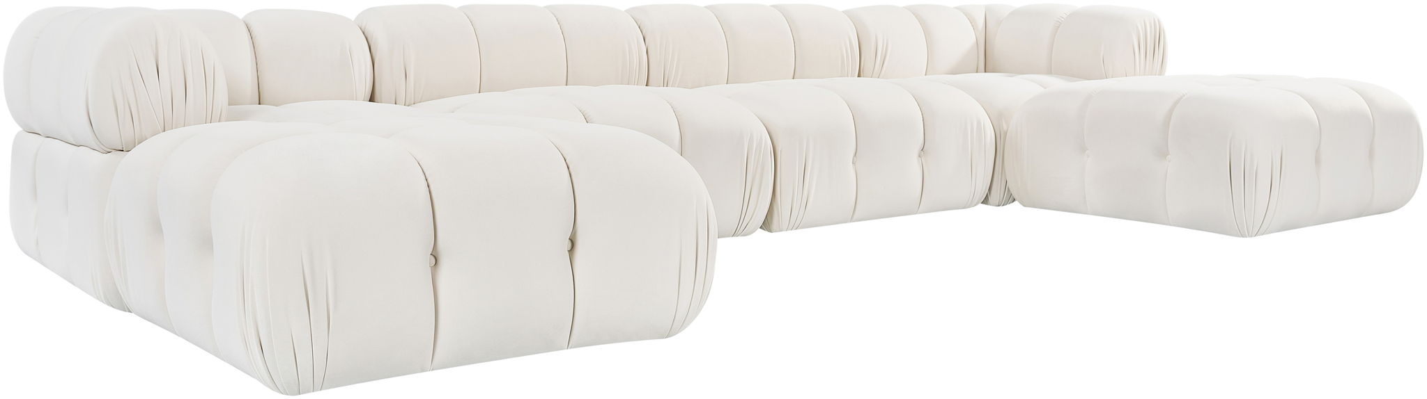 Orin - Velvet 6 Piece Modular Double Chaise Sectional