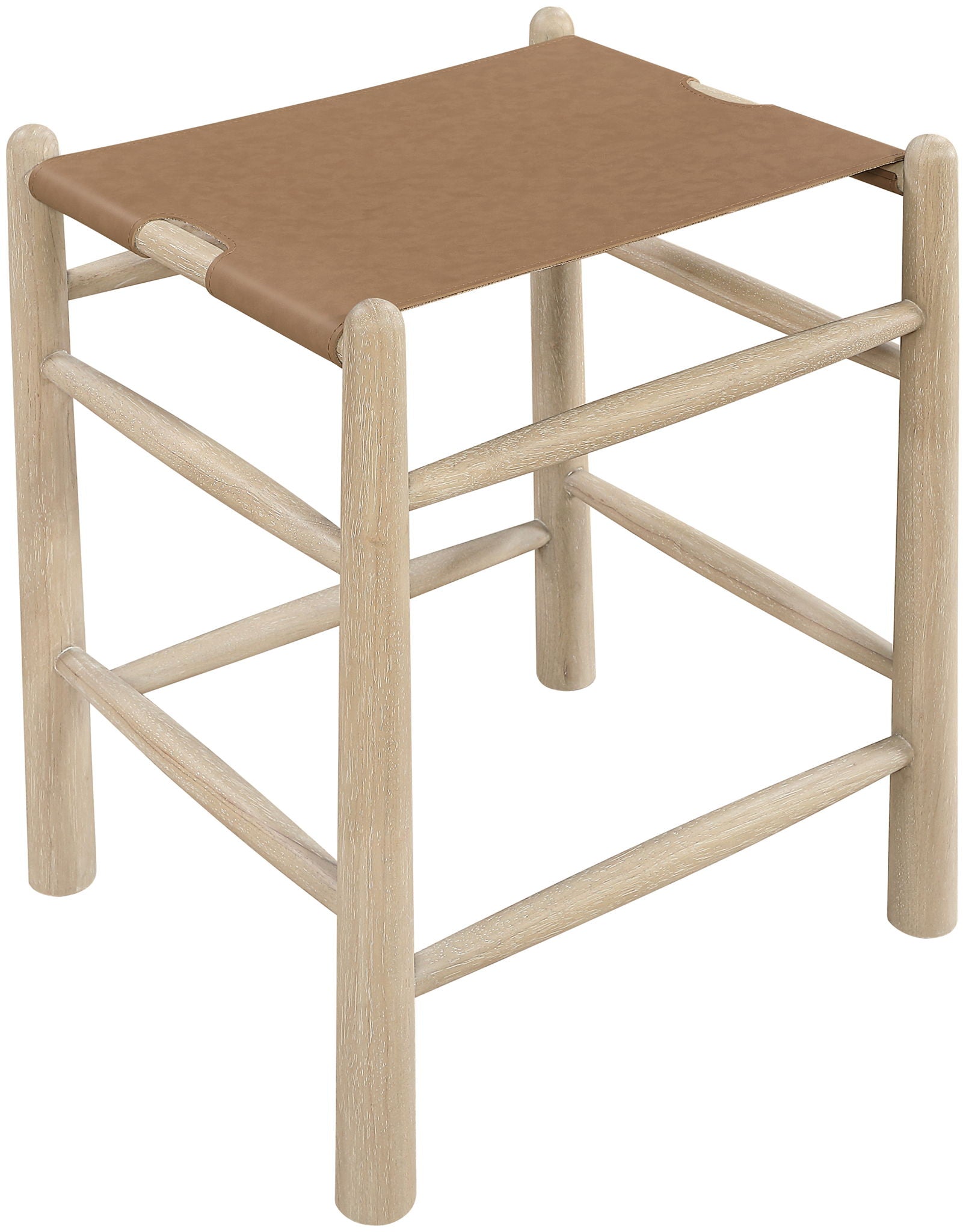 Santos - Backless Counter Stool With Stained Natural Base
