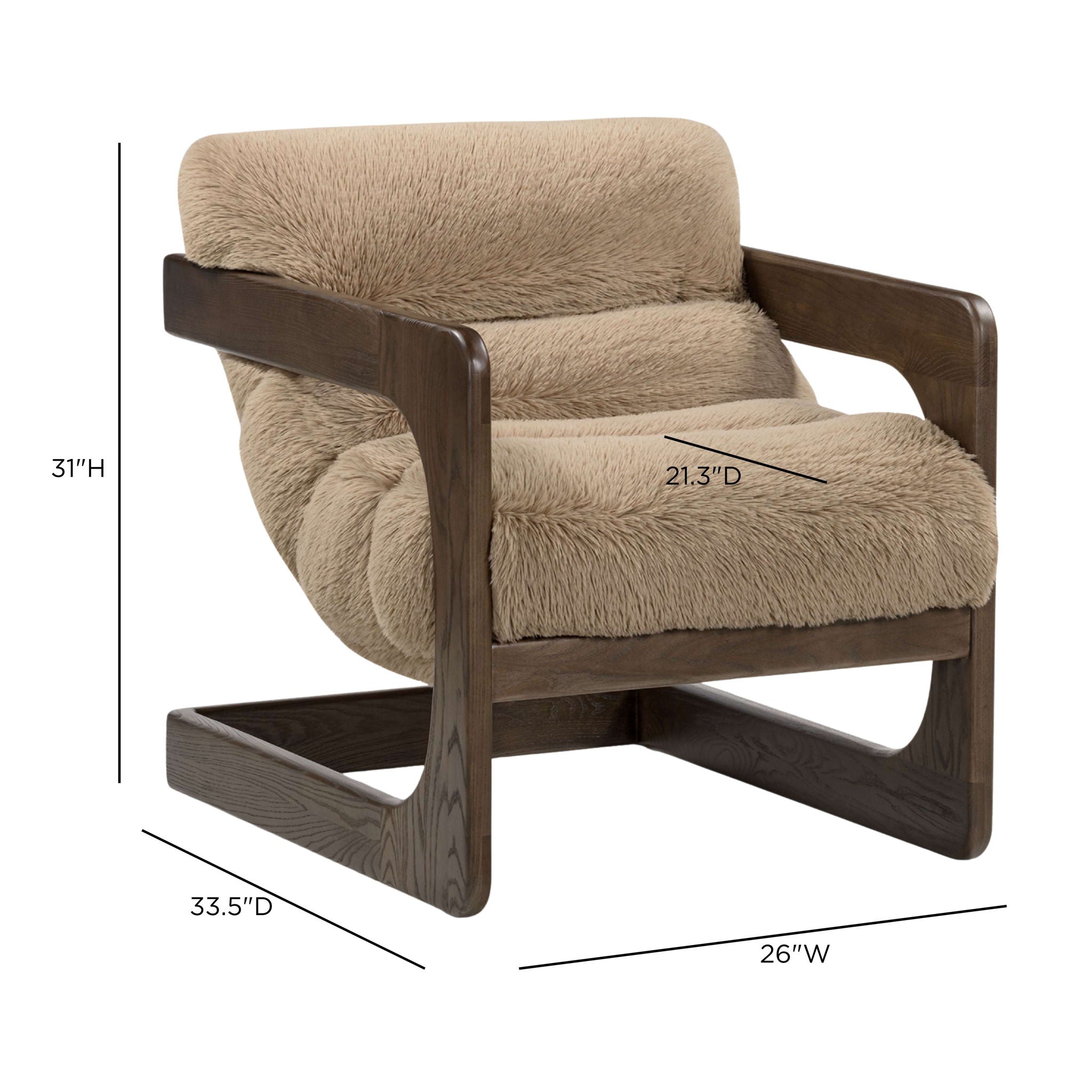 Palma - Vegan Shearling Accent Chair