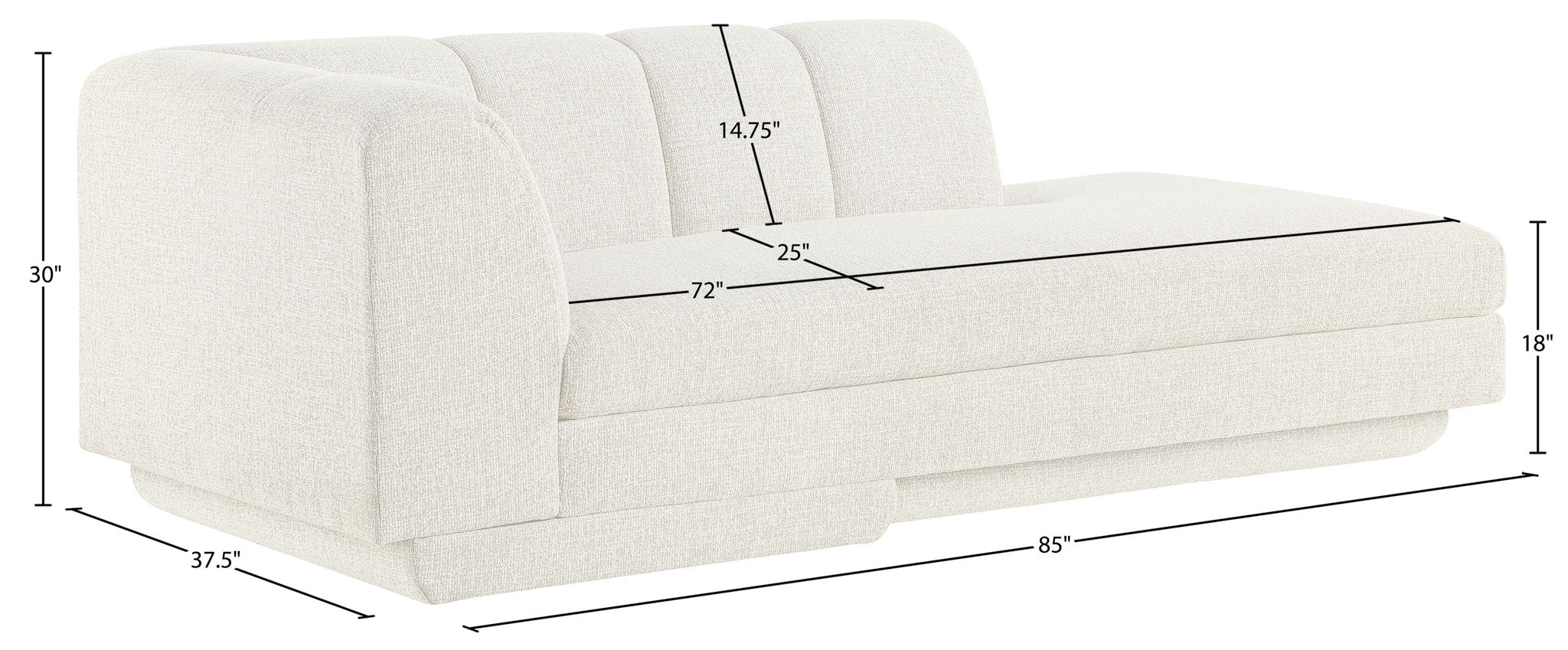 Modari - Fabric Upholstered Chaise