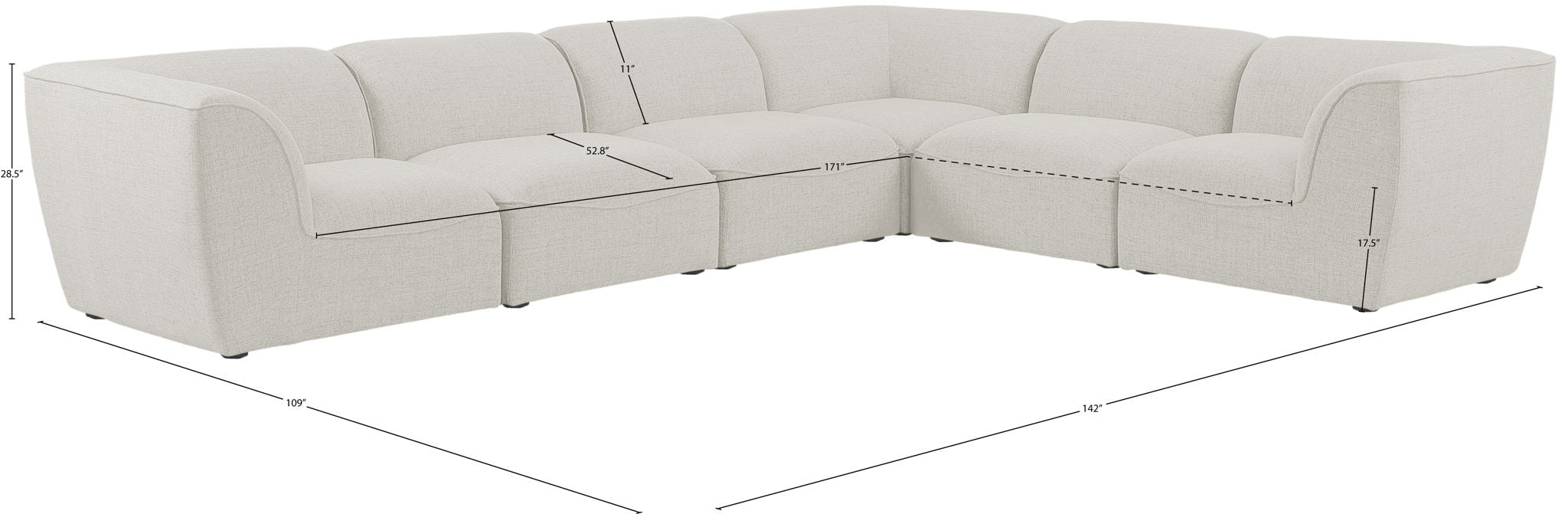 Miramar - 6 Piece Modular Sectional