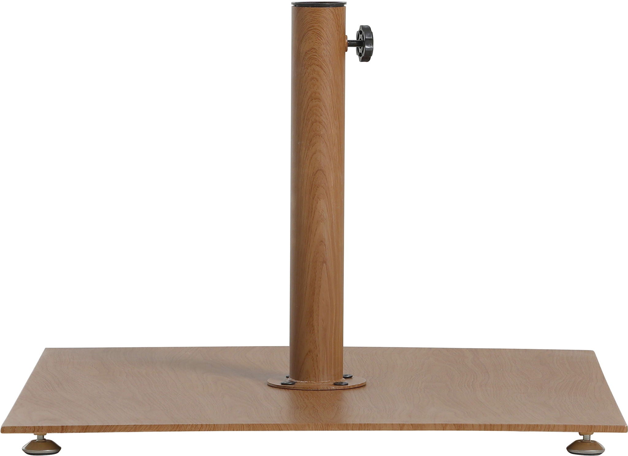 Fiji - Aluminum Patio Umbrella With Square Teak And White Base