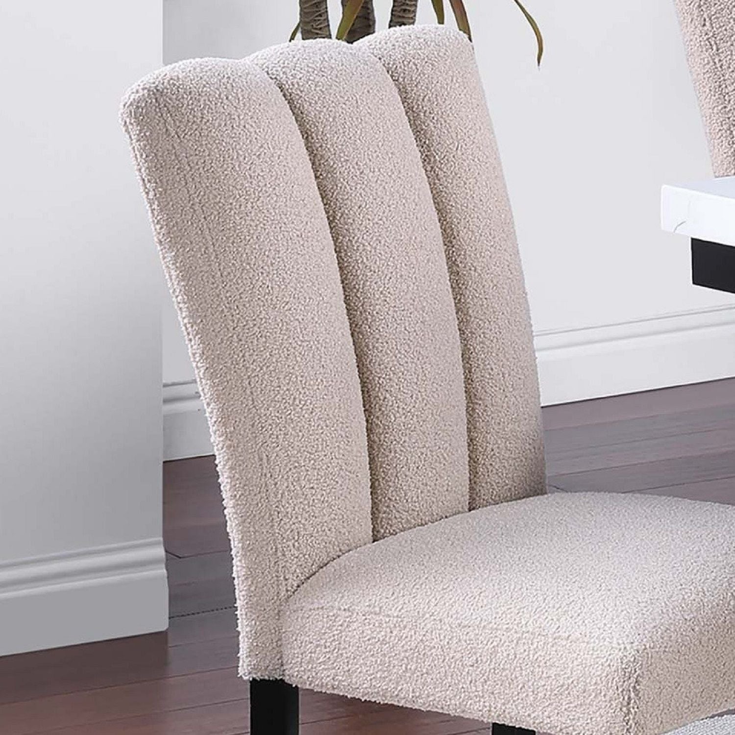 2 Tone Dining Table Set With Upholstered Side Chairs