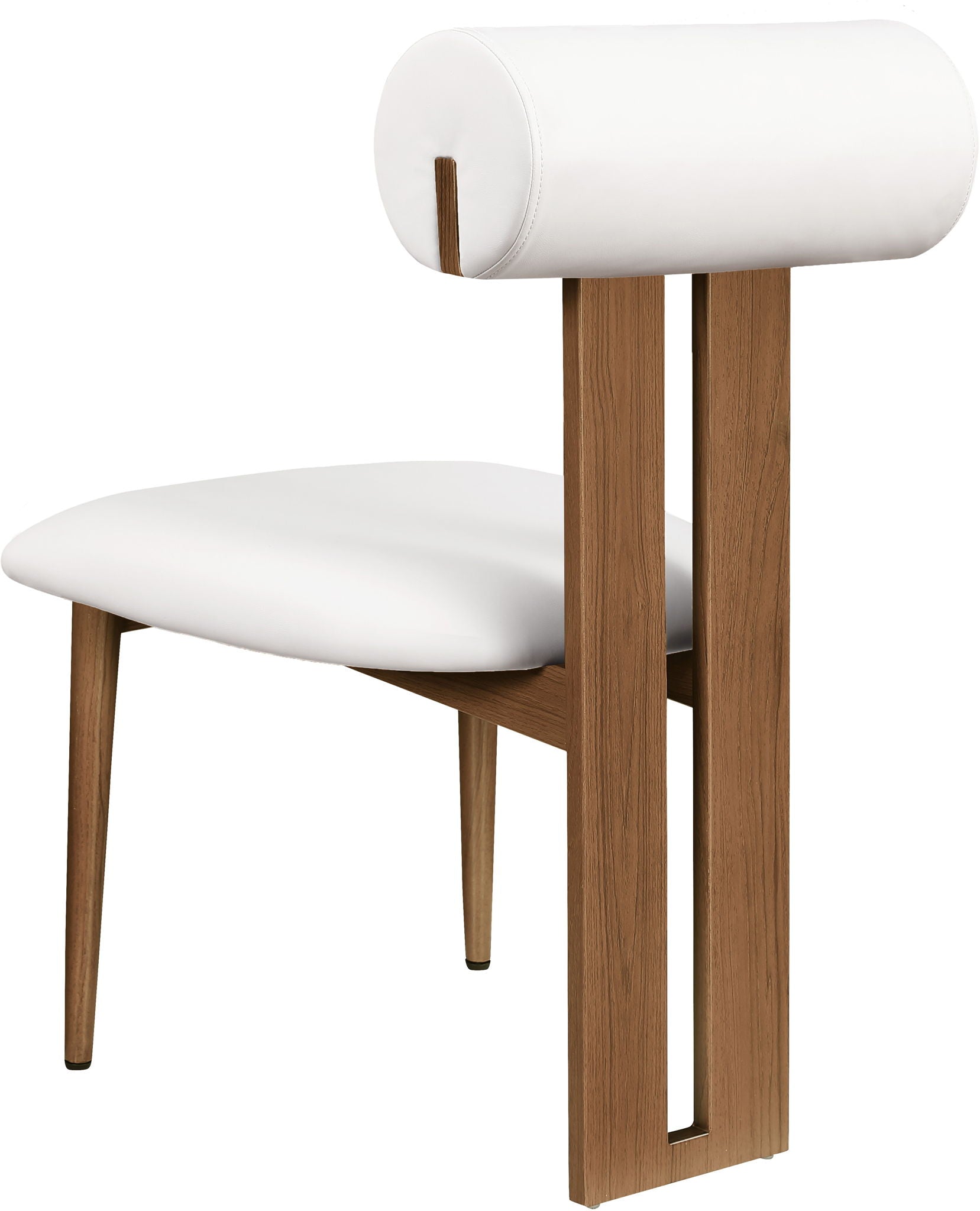 Dario - Faux Leather Dining Chair With Brown Frame (Set of 2)
