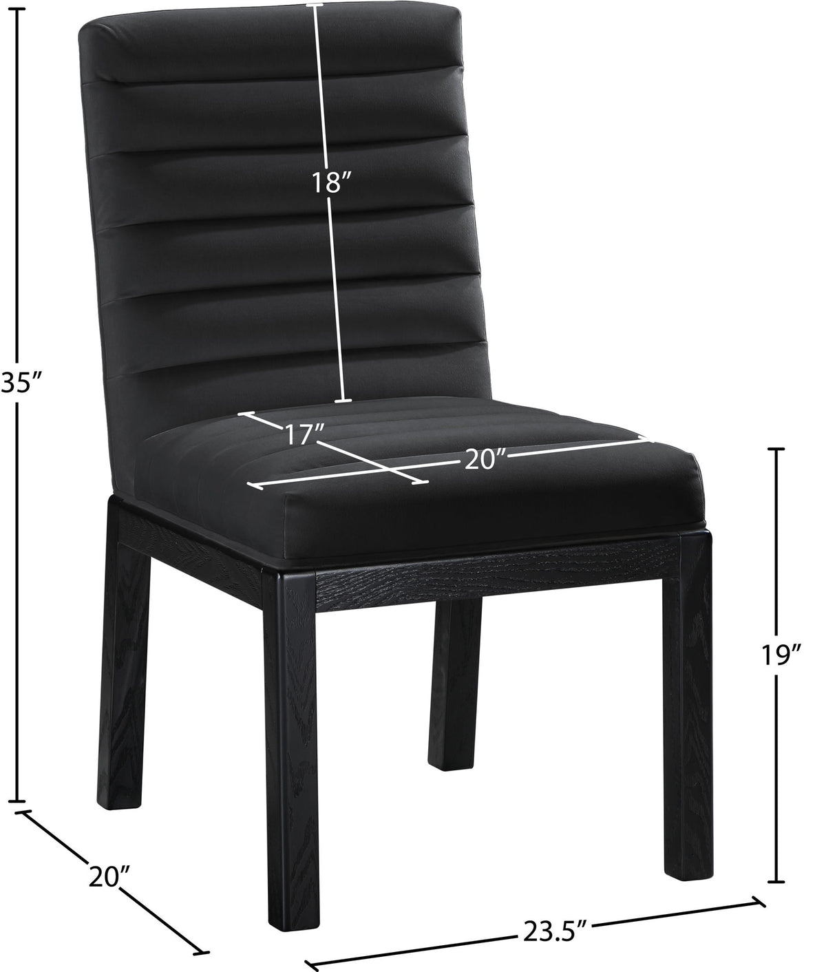 Evelyn - Dining Chair With Black Legs