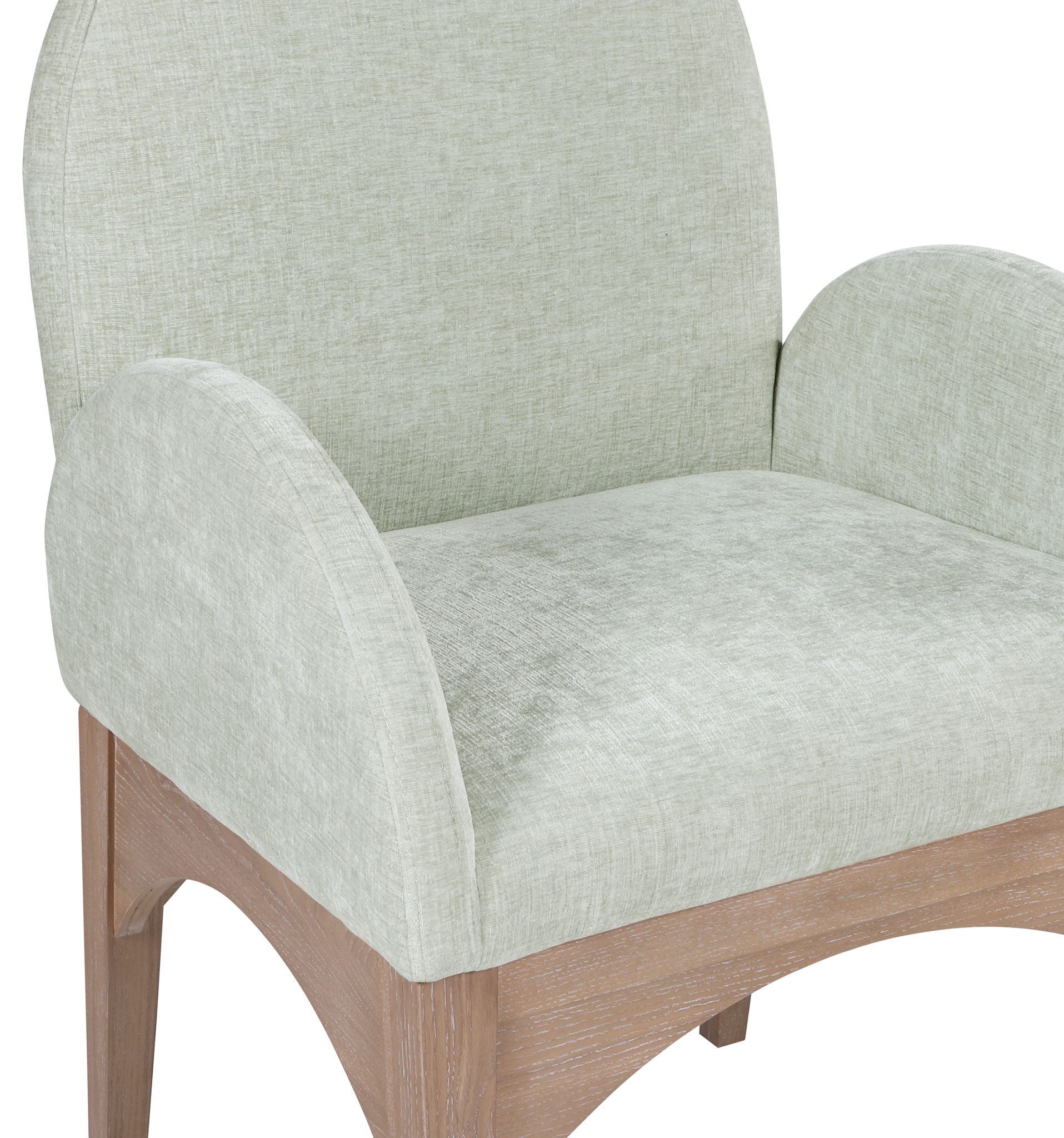 Waldorf - Chenille Dining Arm Chair With Natural Legs