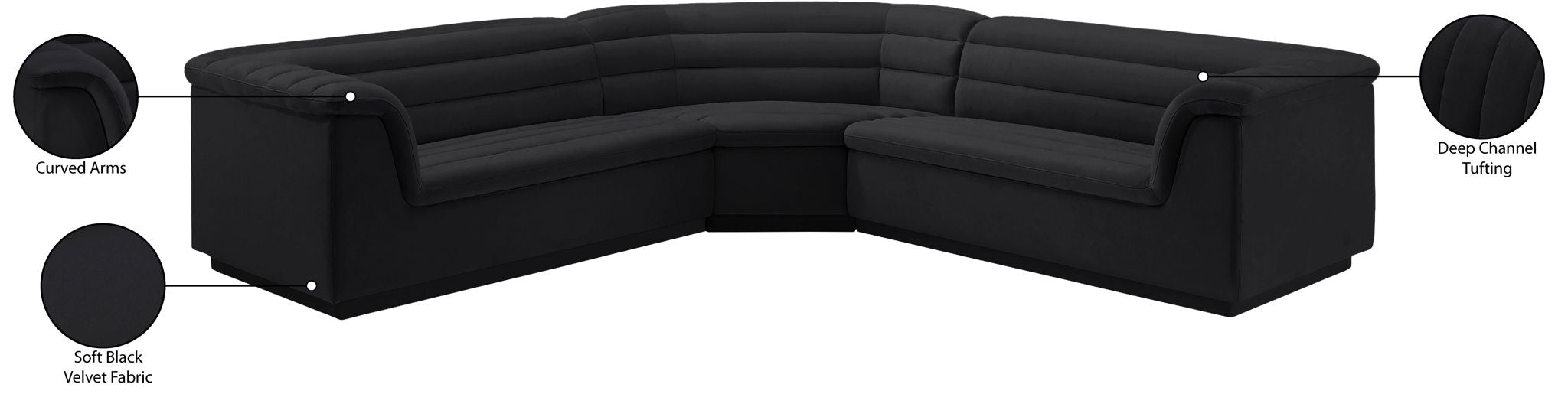 Cascade - Velvet Modular Sectional