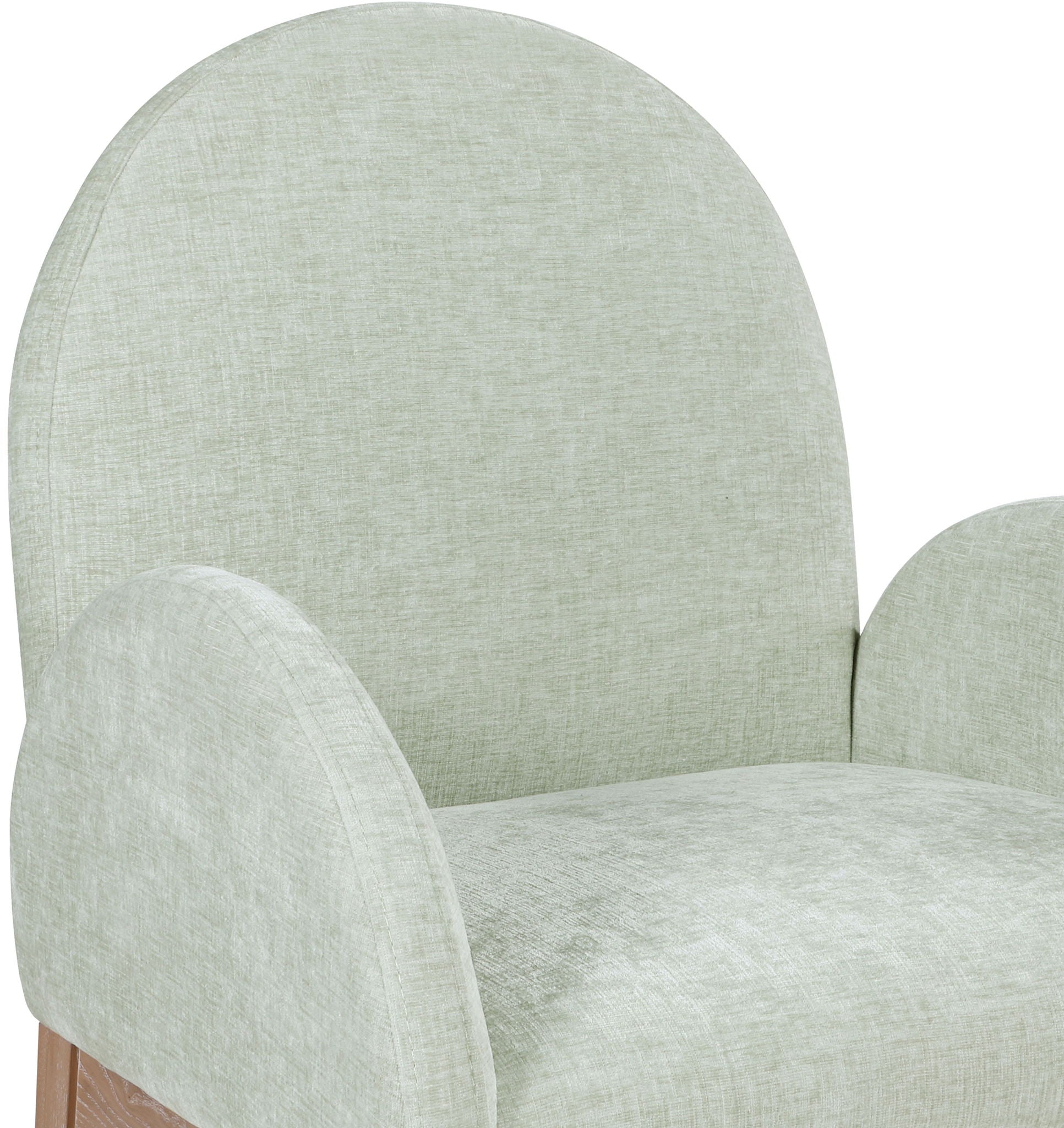 Waldorf - Chenille Dining Arm Chair With Natural Legs