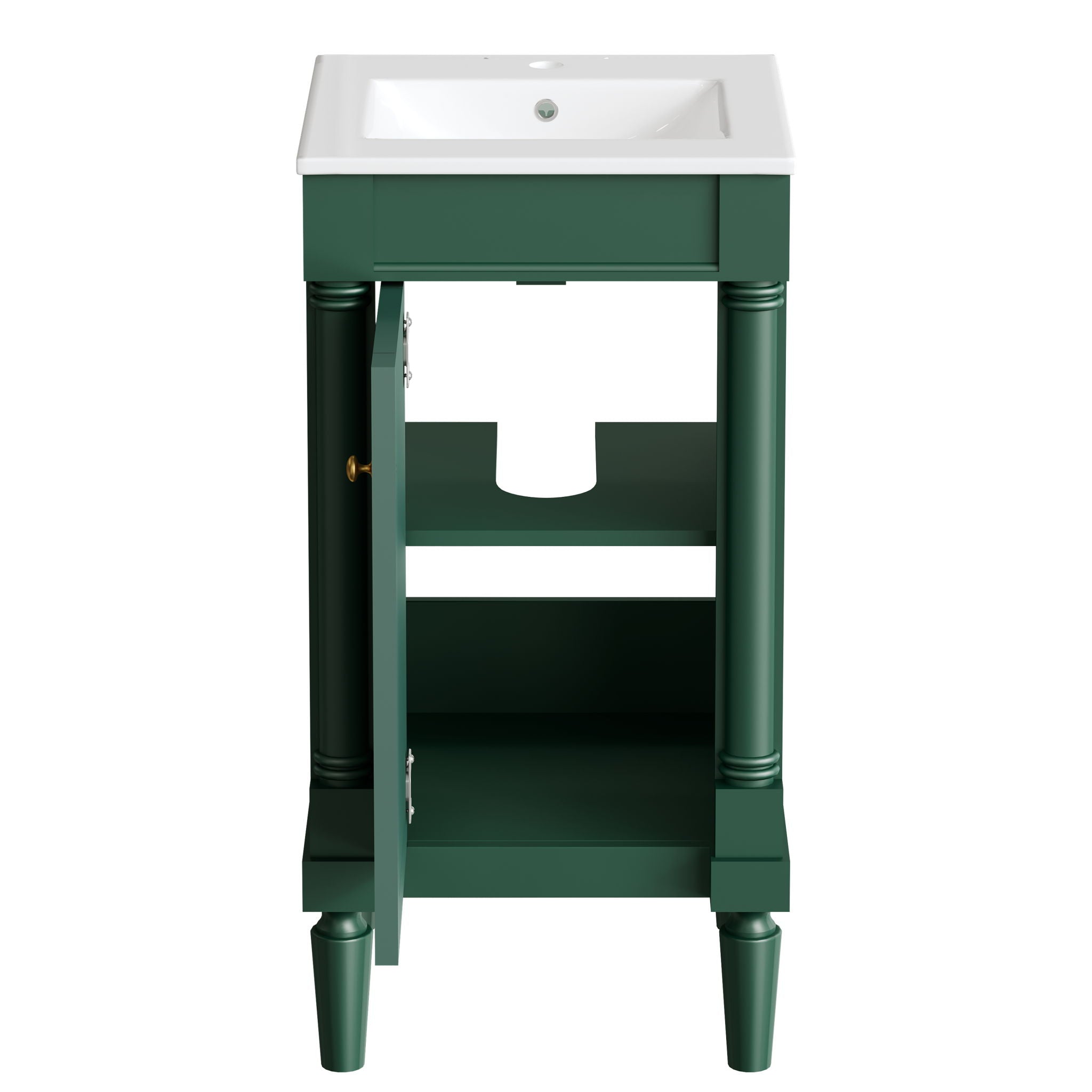 French Style Bathroom Cabinet With Sink, Adjustable Shelf