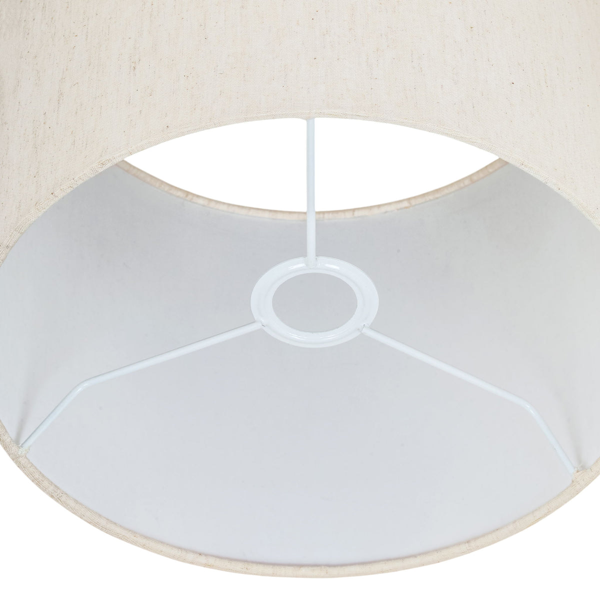 Seraphine - Genuine Marble And Linen Textured Fabric Table Lamp