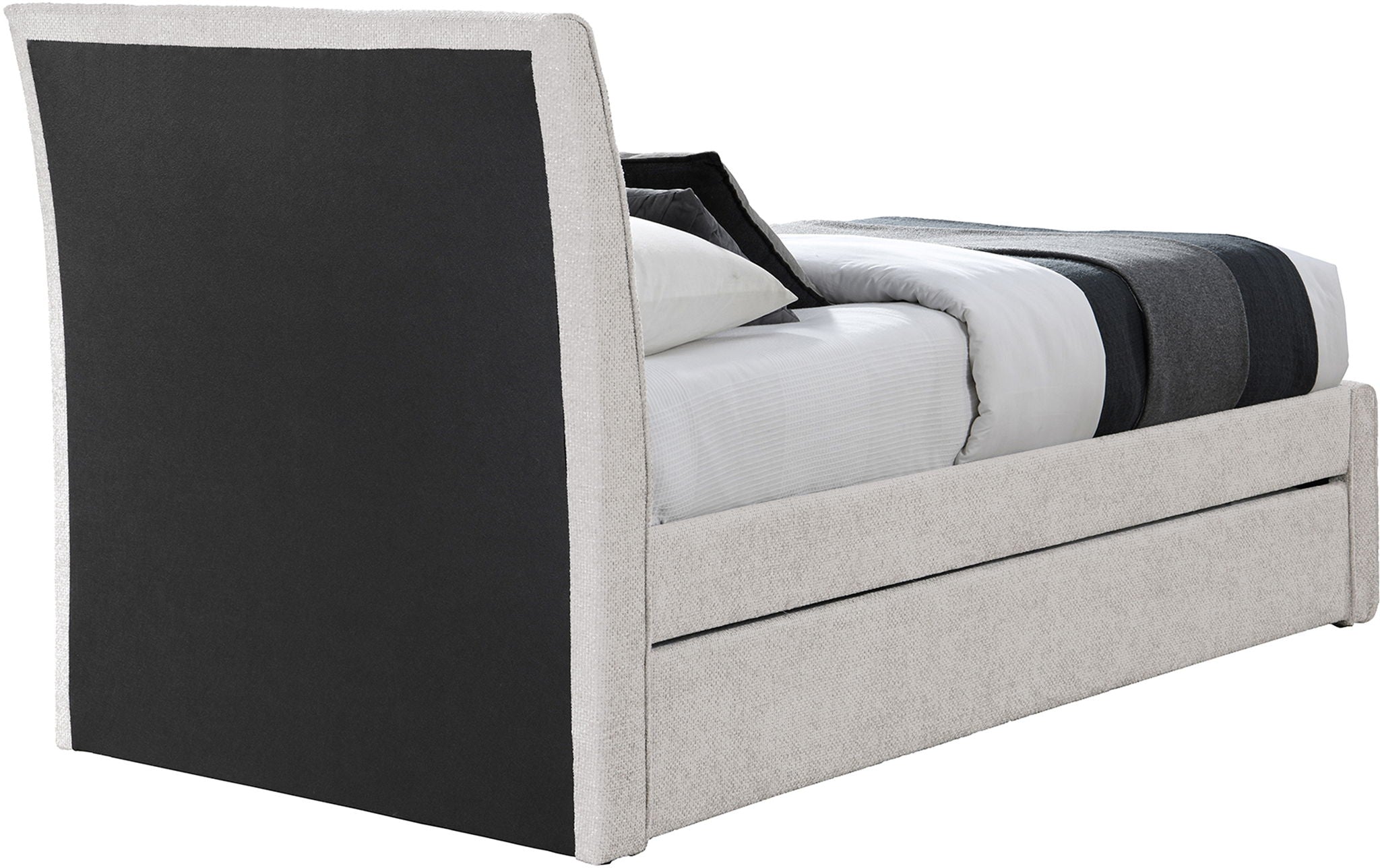 Myles - Chenille Twin Trundle Bed