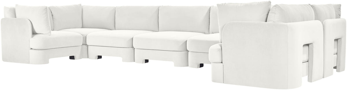 Hammond - Velvet Performance Fabric Upholstered 7 Piece U-Shaped Sectional
