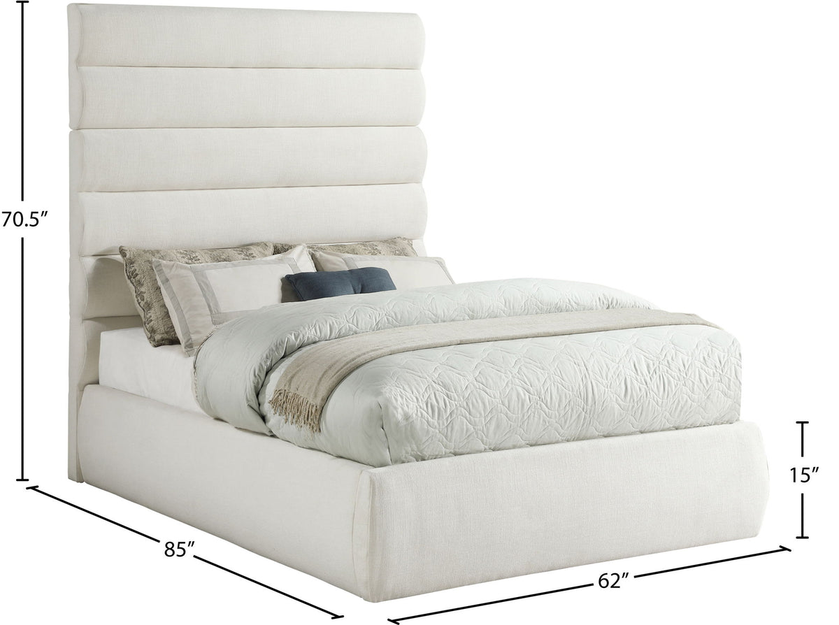 Adam - Linen Fabric Bed With 70.5" Headboard