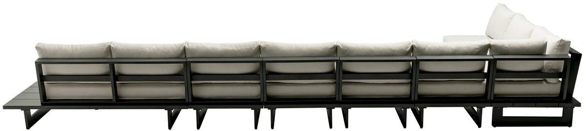 Maldives - 7 Piece Water Resistant Outdoor Patio Modular Sectional With Gray Base