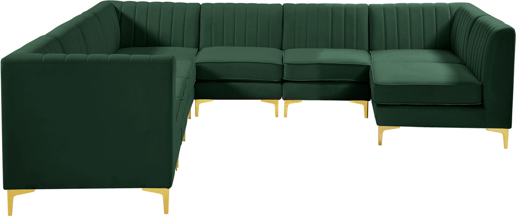 Alina - 8 Piece Velvet Modular Sectional