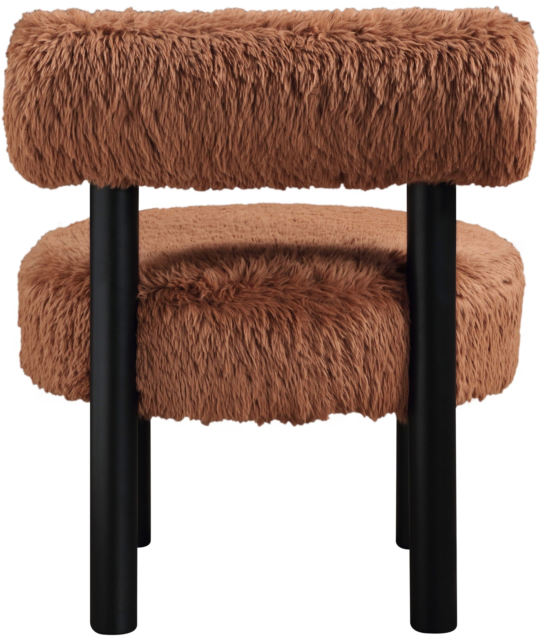 Ambre - Vegan Shearling Fabric Upholstered Accent Chair