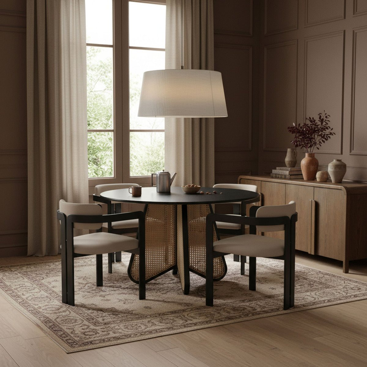 Aurum - Vegan Leather Upholstered Dining Chair (Set of 2) - Taupe