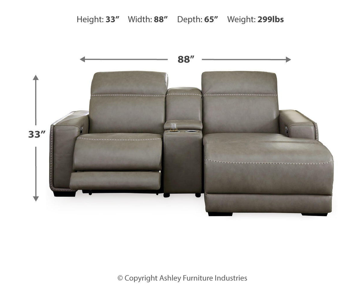 Correze - 3 Piece Power Reclining Sectional