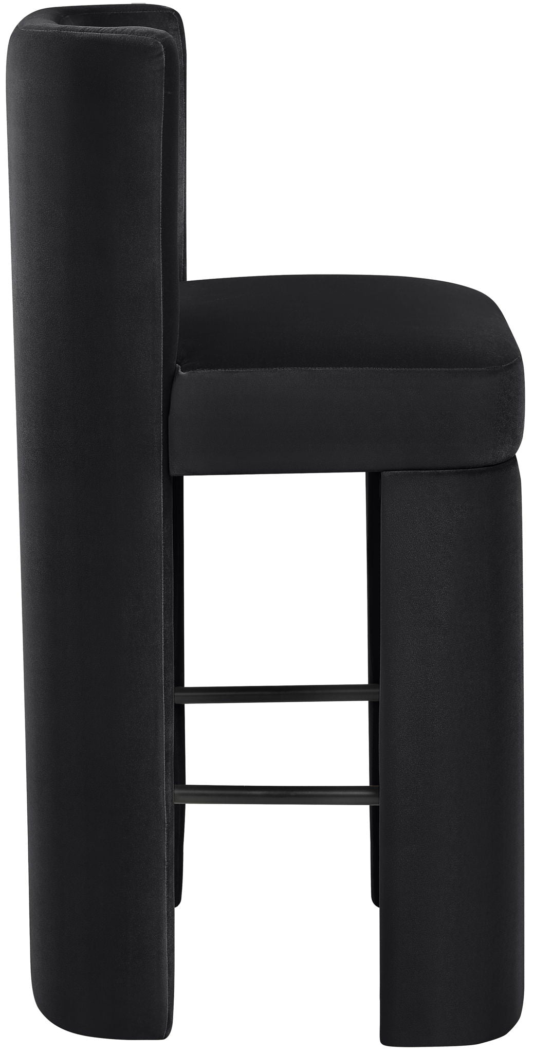Zuno - Velvet Performance Fabric Upholstered Bar Stool (Set of 2)