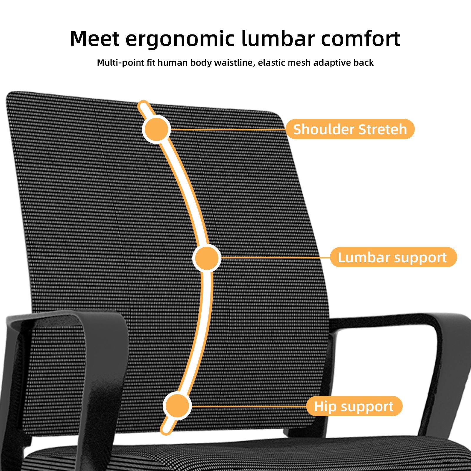 Minimalist Office Chair & Soft Backrest