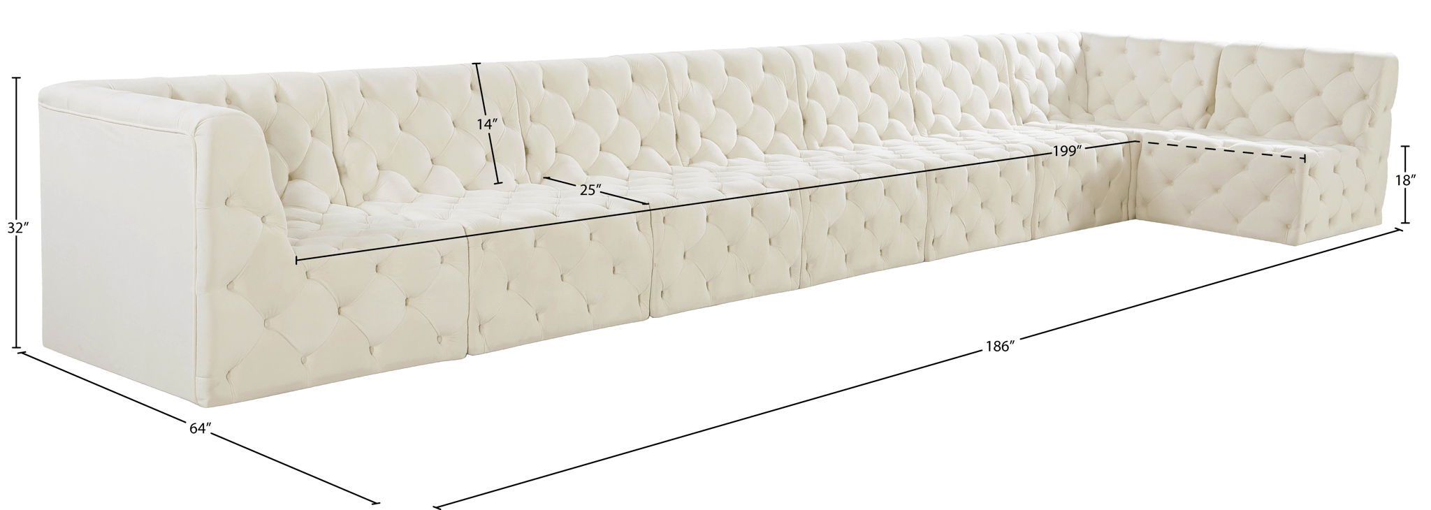 Tuft - 8 Piece Modular Sectional