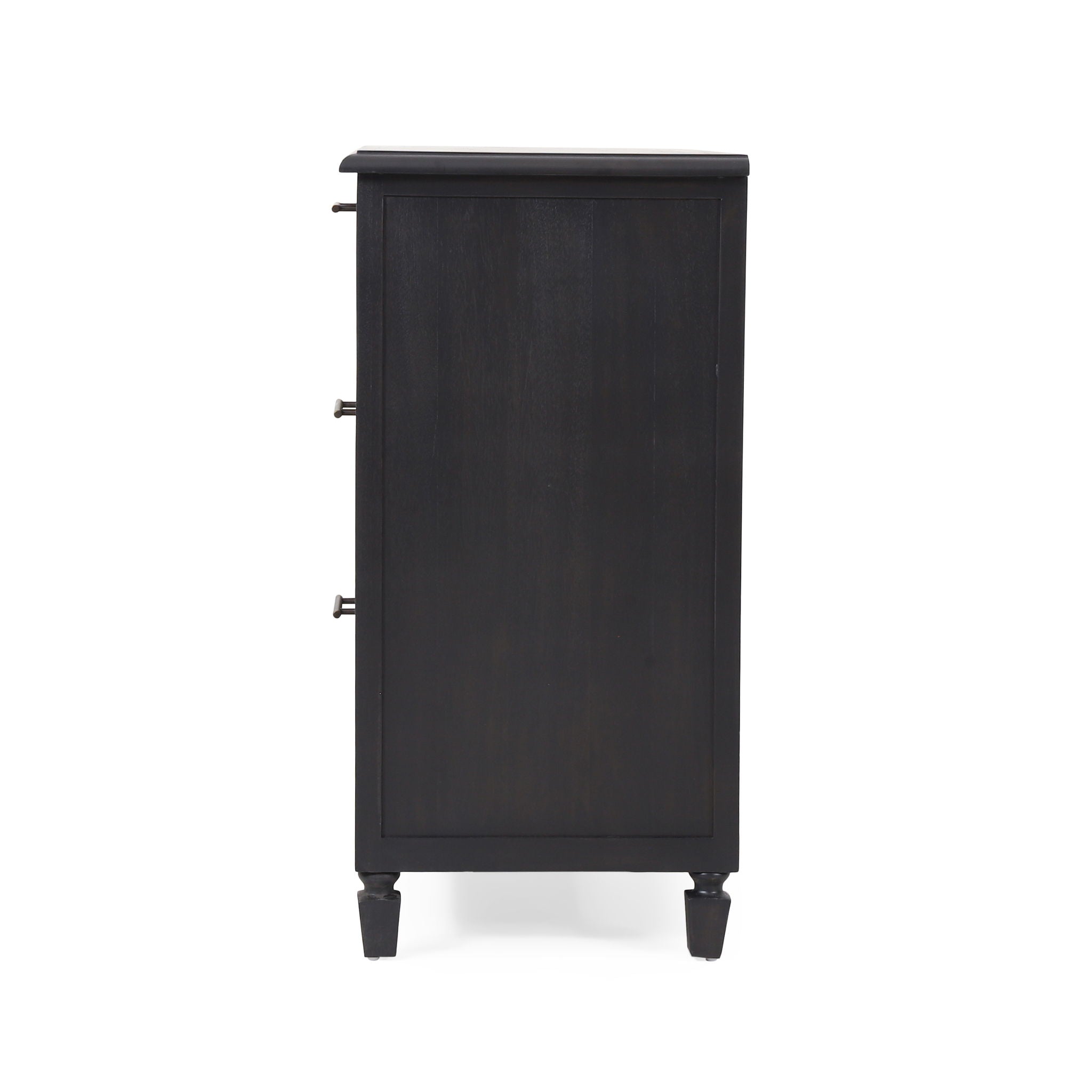 Newell - Cane 3 Drawer Dresser - Dark Gray