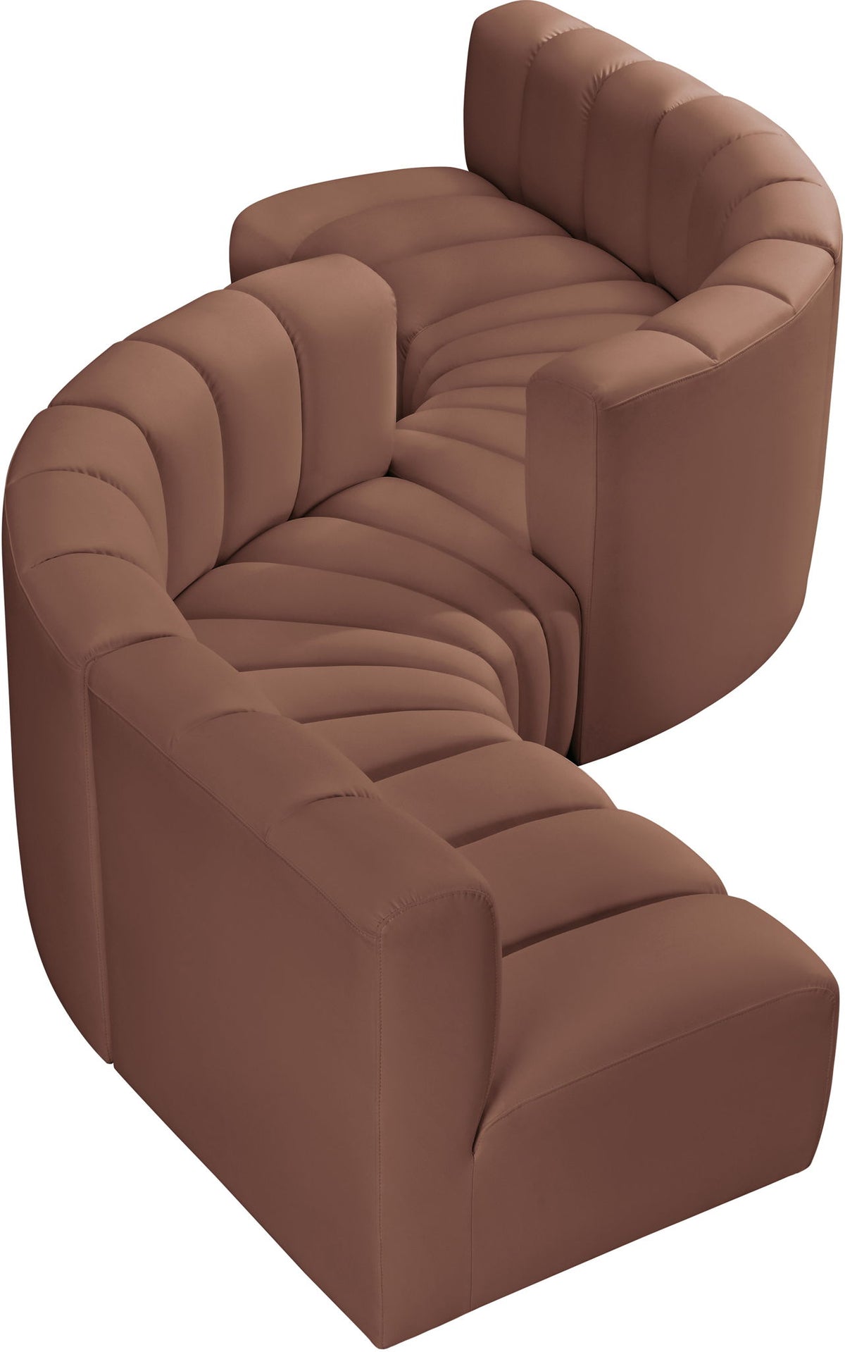 Arc - Faux Leather 6 Piece Modular Sofa