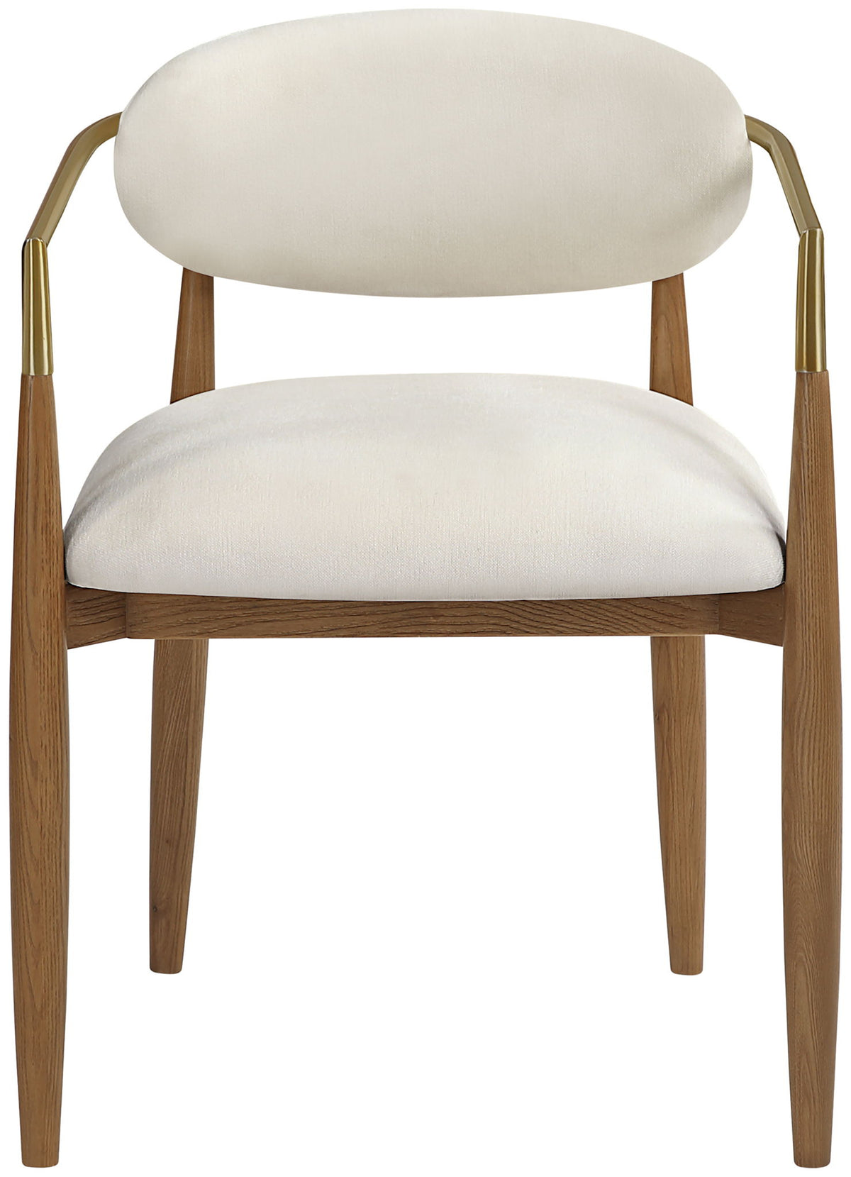 Riccio - Fabric Dining Arm Chair (Set of 2) - Walnut Frame