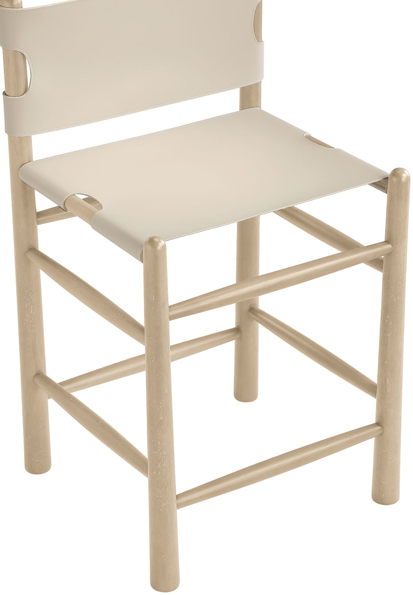 Santos - Upholstered Counter Stool With Stained Natural Base