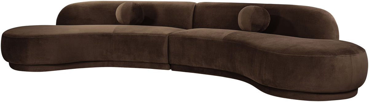 Avra - 146" Velvet Performance Fabric Upholstered Sectional