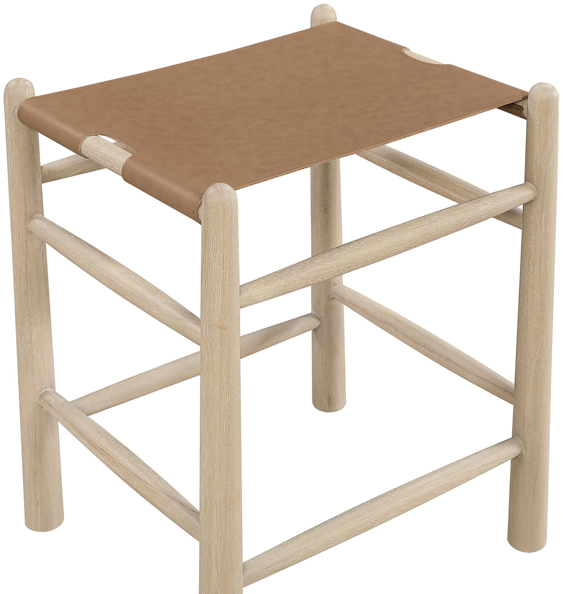 Santos - Backless Counter Stool With Stained Natural Base