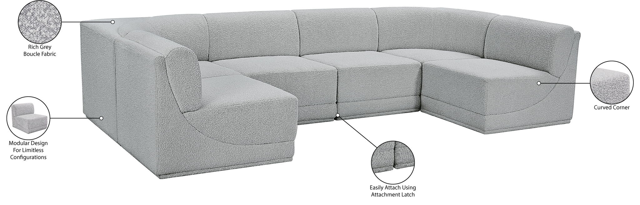 Ollie - 6 Piece Modular Sectional