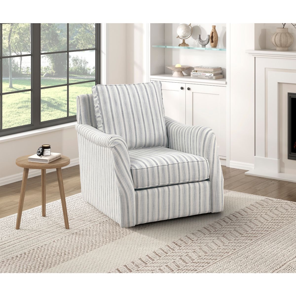 Bowden - Swivel Chair - Pearl Silver
