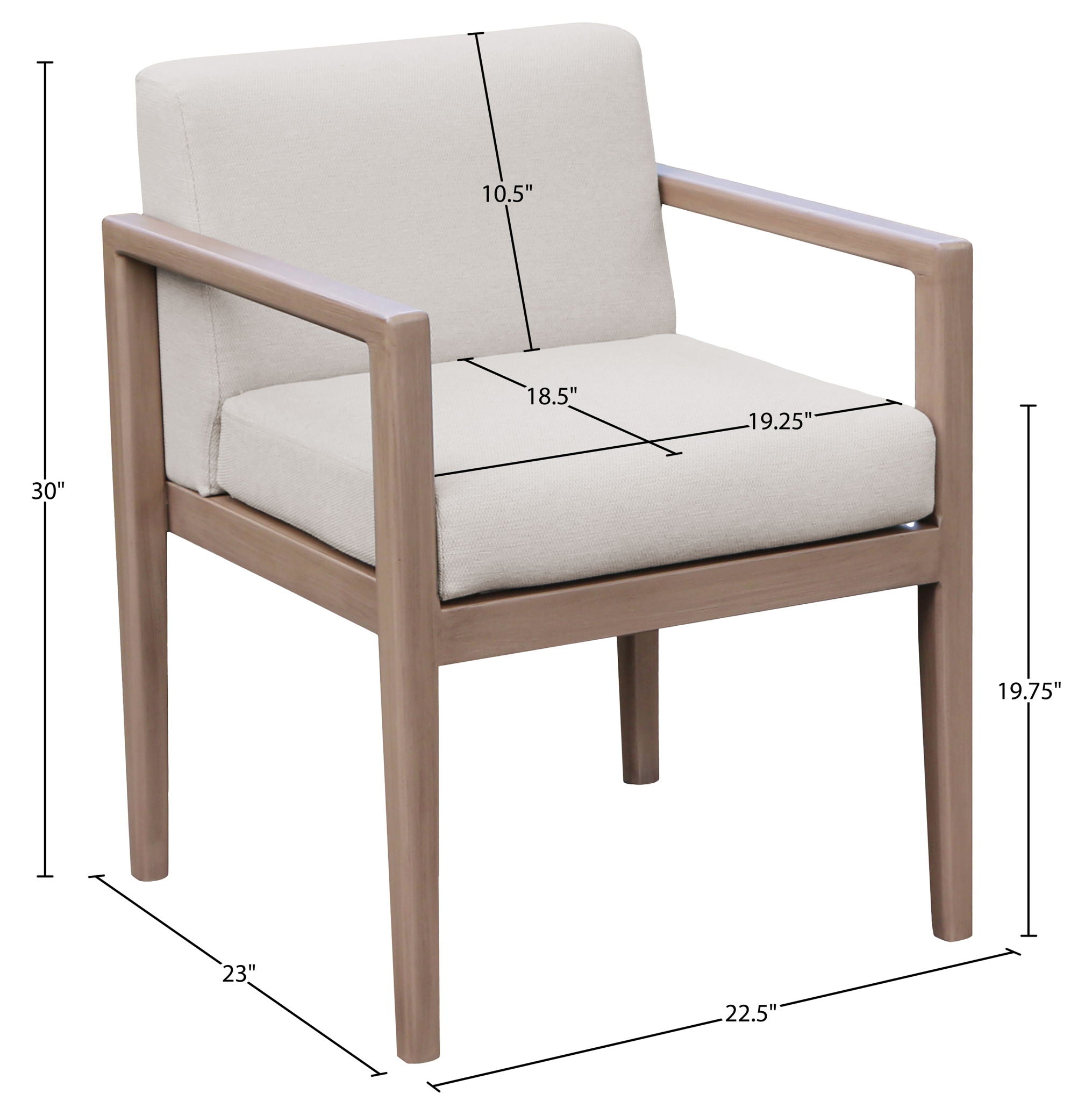 Solace - Olefin Performance Fabric Outdoor Patio Dining Arm Chair