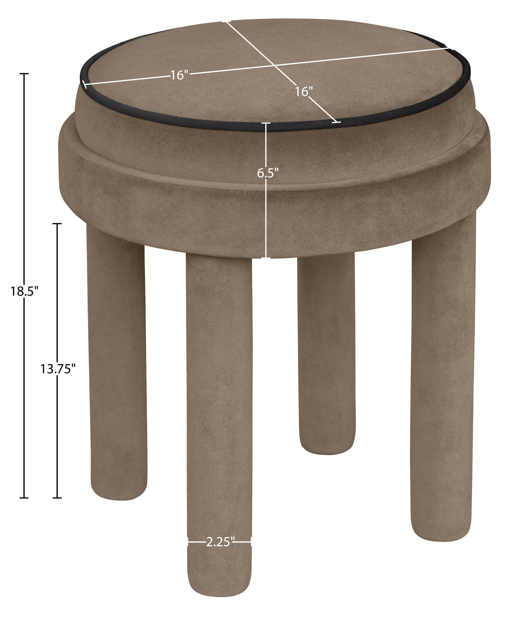 Velin - Velvet Ottoman / Stool