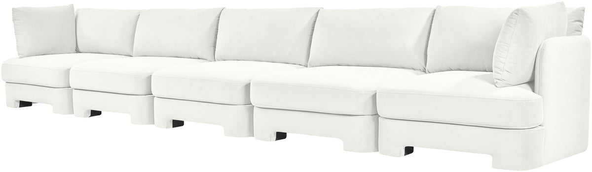 Hammond - Velvet Performance Fabric Upholstered 5 Piece Sofa