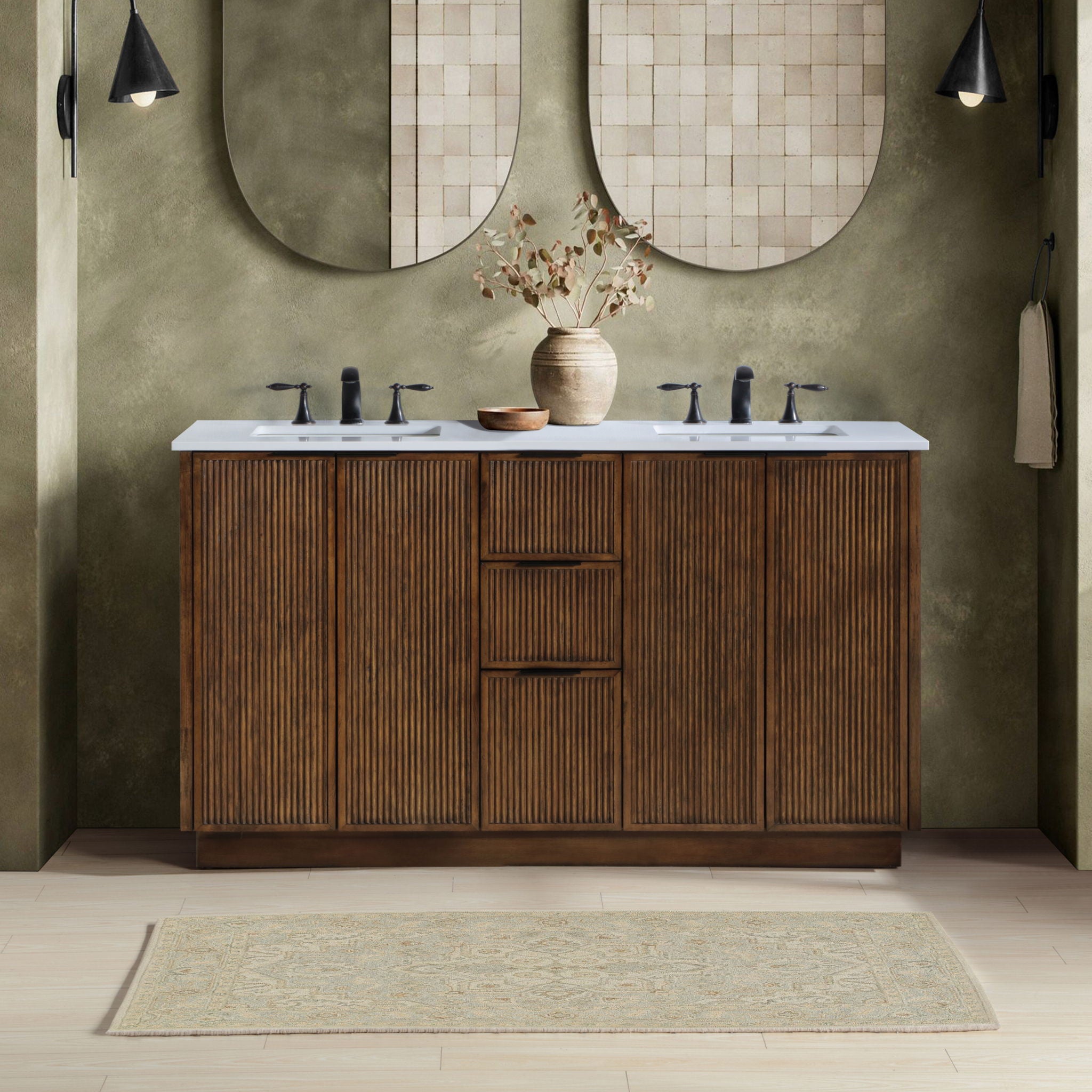 Willard - Engineered Stone And Solid Wood Bathroom Vanity