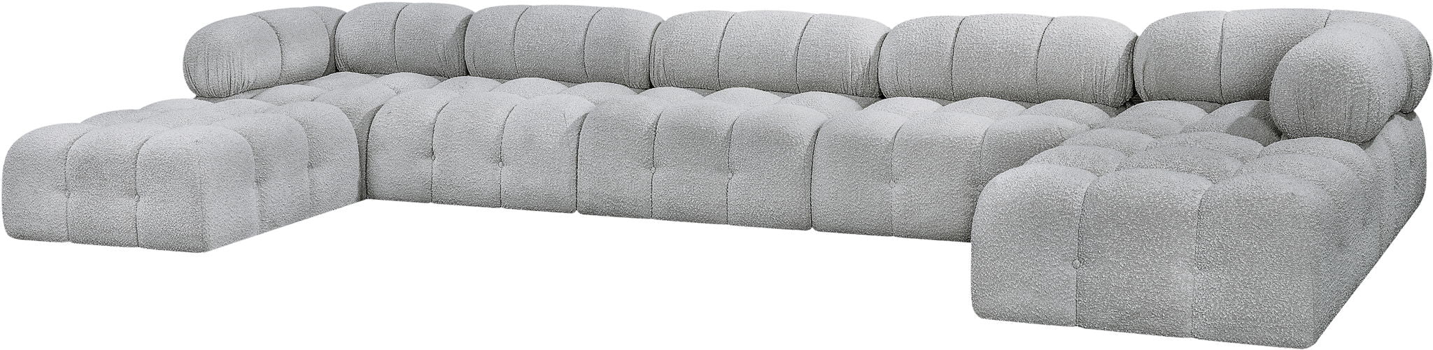 Ames - 7 Piece Fabric Modular U-Shaped Sectional