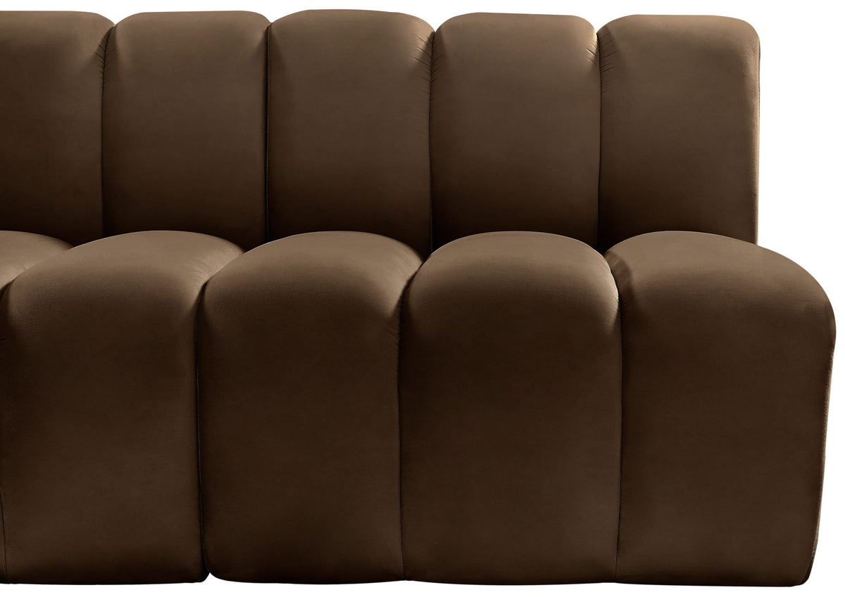Arc - Velvet 8 Piece Curved Modular Sofa