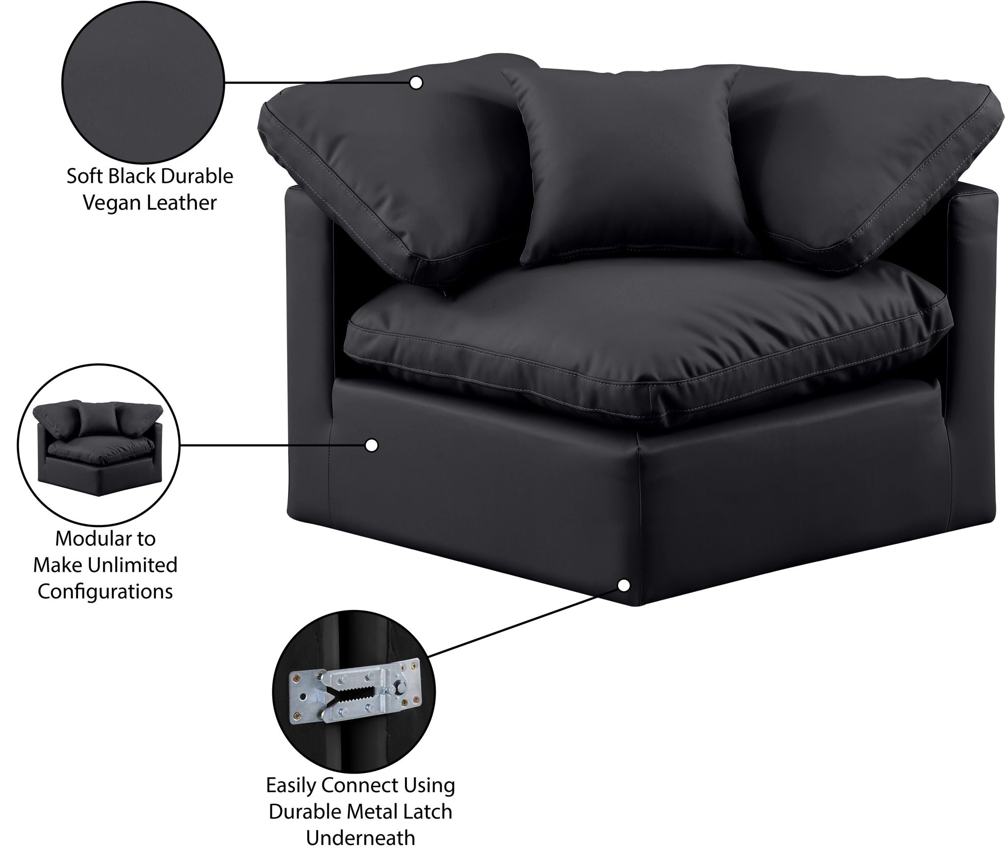 Indulge - Faux Leather Corner Chair